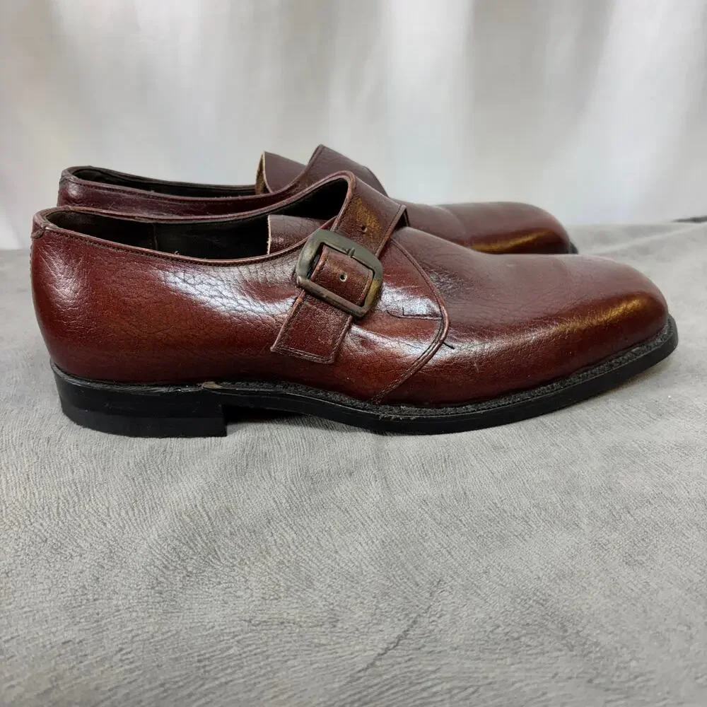 Safety Toe Loafers Lehigh Goodyear Welted Oil Proof Sole Men's Brown Size 8E USA